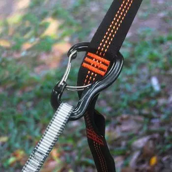 Большой зажим для карабина Высокопрочный прочный нержавеющий нержавеющий легкий прочный прочный карабин с D-образным кольцом чёрный