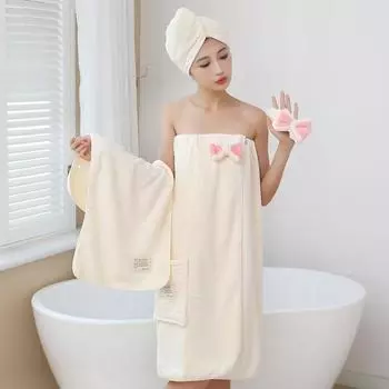 Большой женский двухцветный комплект без бретелек для душа, симпатичный вязаный ананасовый плед, новый товар, удобное банное полотенце Bath towel белый