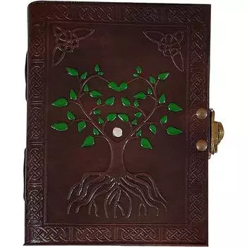 Большой журнал на 220 страниц, 5 x 7 дюймов, ручная роспись, кожаные страницы без подкладки, дневник, записная книжка для мужчин и женщин, небольшой подарок для него и для нее 7 x 5 in коричневый