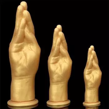 Большой золотой силиконовый расширитель ладони, фистинг Daisy Beauty, ручной фистинг, женская мастурбация, оргазм, флирт, анальные пробки S