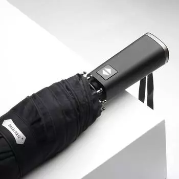 Большой зонт 135 см для мужчин, складной автоматический зонт, ветрозащитный, прочный, с 8 ребрами, большой зонт для гольфа, деловой мужской зонт от дождя чёрный