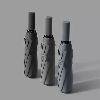 Большой зонт для мужчин 10-реберный складной автоматический зонт ветрозащитный прочный уличный роскошный зонт для гольфа дизайнер серый