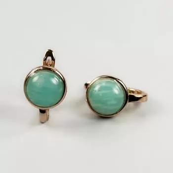 BolaiJewelry, круглые серьги из натурального амазонита диаметром 8,0 мм, серебро 925 пробы, простой дизайн для женщин, изысканные ювелирные украшения для повседневной носки