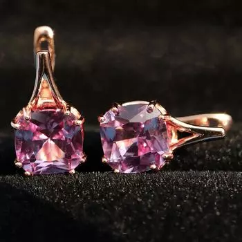 Bolaijewelry Меняющие цвет серьги Nano Alexander Gem из серебра 925 пробы стильные женские изысканные украшения простого дизайна m фиолетовый