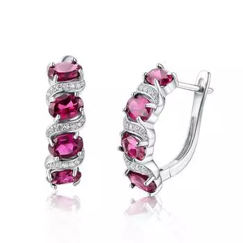 Bolaijewelry, серьги из натурального родолита, овальные 4*6 мм, серебро 925 пробы, изысканные ювелирные изделия, подходящие для любого случая, модные аксессуары