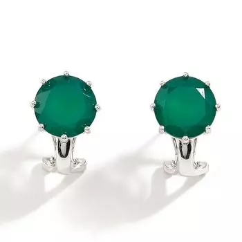 Bolaijewelry Зеленый агат, натуральный драгоценный камень, новые серьги, модные легкие роскошные ювелирные изделия, женская повседневная одежда на юбилей M зелёный