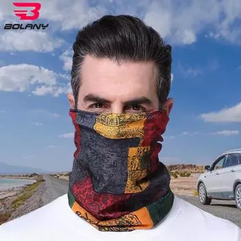 BOLANY Велосипедная маска для лица Велосипедная маска для лица Спорт на открытом воздухе Шарф Мягкий пылезащитный головной убор с принтом Шея