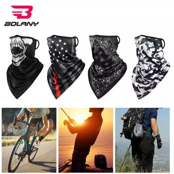 BOLANY Велосипедный чехол для лица из ледяного шелка Треугольный велосипедный шарф Солнцезащитный быстросохнущий Хороший вентиляционный чехол для лица для верховой езды на открытом воздухе G
