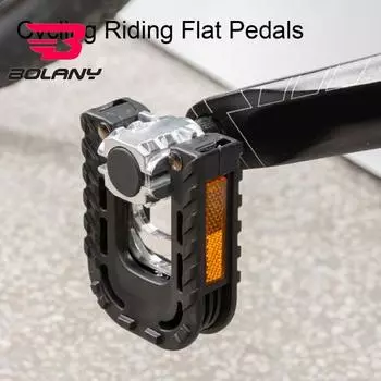 Bolany Высокомощный сердечник вала Нескользящий Легкий Износостойкий Сменный корпус из алюминиевого сплава Велосипедные плоские педали для езды на велосипеде B