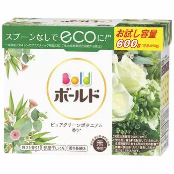 Bold Powder Scented Laundry Detergent Pure Clean Botania 600g