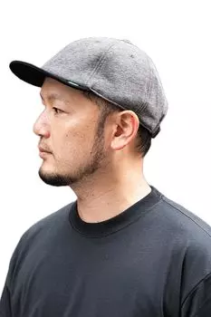 BOLD ROUND CAP Cap Baseball Cap Hat Large Size Short Brim Plain Denim Simple Casual Spring Summer Autumn Winter circumference Charcoal Black [Nakota]