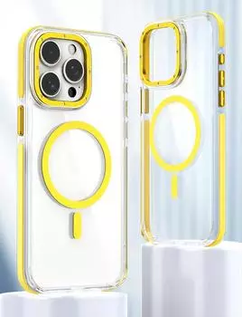 Более прочный магнитный прозрачный чехол для iPhone 15 14 11 13 12 Pro Max, рамка для беспроводной зарядки, акриловый чехол, чехол для 15 ProMax for iPhone 13Pro Max