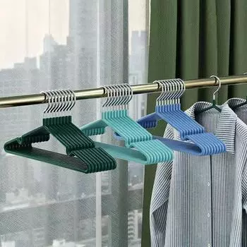Более толстая вешалка для одежды из нержавеющей стали, бытовая, подвесная, пластиковая, многофункциональная, удобная 2pcs