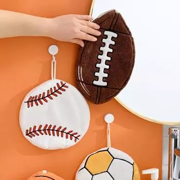 Более толстое полотенце для уборки, быстросохнущее, тряпка для посуды с рисунком из мультфильма, баскетбольное полотенце для рук, ванная комната Style D