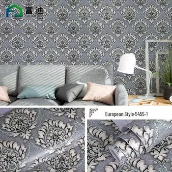 Более толстые самоклеящиеся водонепроницаемые обои из ПВХ: Европейский пасторальный дизайн для спален, общежитий и фона для прямых трансляций 0.4510 meters