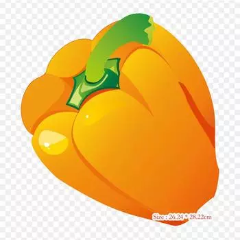 Болгарский перец темпура, термопереносная печать, виниловые нашивки, наклейки для одежды, аппликации «сделай сам», моющиеся нашивки