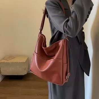 Однотонные наплечные сумки для женщин, строчка, ПУ, молния, сумки кроссбоди маятникового типа для леди