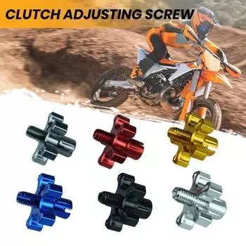 Болт регулировки сцепления мотоцикла, анодированный алюминий с ЧПУ, рычаг тормоза, кабель сцепления, провод с фиксированным винтом, мотоцикл, квадроцикл, UTV, модификация спортивного велосипеда красный