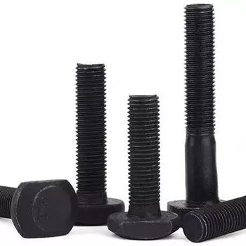 Болт Т-типа высокопрочный черный с Т-образным пазом, класс 8.8, размеры M8, M10, M12, M30, M36 M12*80 half thread