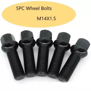 Болты заднего колеса автомобиля Инструменты для колес автомобиля Запчасти для грузовиков 5X M14 1,5 60 мм для Mercedes-Benz E200 E250 E280 E300 E320 VW CC Corrado Beetle чёрный