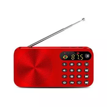 BOLU-Q6 Многофункциональное FM-радио 3600 мАч с аккумулятором и светодиодным цифровым дисплеем красный