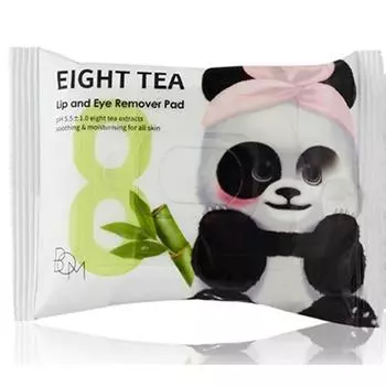 BOM 8T Lip&Eye Remover Pad Cleansing Sheet, 55g, 3 pieces