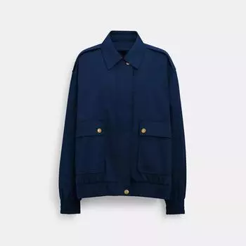 Бомбер Harrington Coach Snap Front темно-синий
