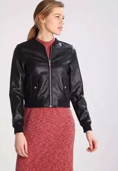 BOMBER Новая женская черная кожаная куртка ручной работы из 100% мягкой овчины, стильная приталенная куртка S чёрный