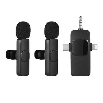 BOMGE F14 3-в-1 микрофон, петличный микрофон-передатчик и петличный портативный перезаряжаемый микрофон