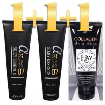 Bon Cosmetics Alpha Keratin Silky Essence 2 180ml essence + collagen pack gift, 1 set