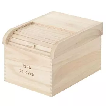 Bon Furniture Rice Bin Rice Basket 10kg Made of Paulownia Rice Container Rice Stocker Rice Keeper Stylish Type A