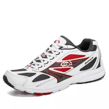 BONA/Новые классические женские кроссовки для бега, дышащая верхняя уличная прогулочная спортивная обувь, удобные женские кроссовки 36 красный/белый