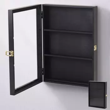 Bonarca Card Display Case Wall Hanging Wall Horizontal 3 Piece Display Case UV Horizontal Stylish Card Collection Case Collection Display Trading Card чёрный