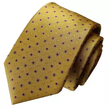 Bonded fabric voluminous made in MADE IN necktie brand fine unisex [Michiko London] lining, feel, Japan, JAPAN, KOSHINO, pattern, 100% silk, жёлтый
