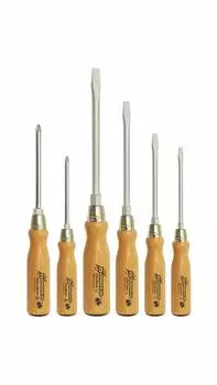 BONDHUS Driver Set Wooden Handle Penetrating Driver Hex Set 95705W [] (with Bolster)