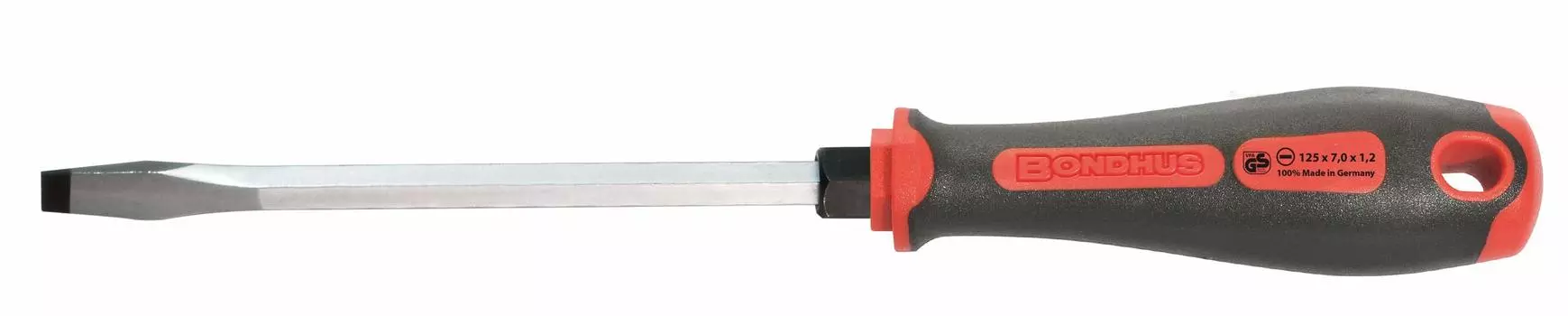 BONDHUS flathead screwdriver flathead screwdriver with hexagonal bolster 3062 []