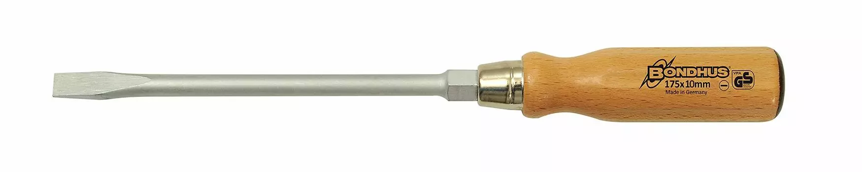 BONDHUS flathead screwdriver Wooden handle flathead screwdriver hexagonal 17306W [] (with bolster)
