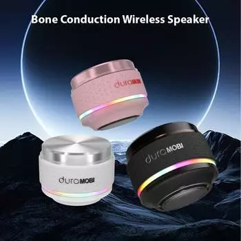 Bone Conduction Wireless BT Speaker Portable and Compact Mini Sound Box Color Neon Light Effects Music Player for Home Travel розовый
