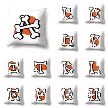 Bone series printed pillowcases home bedroom room decoration office seats living room sofa cushion cover 45x45cm 40x40cm