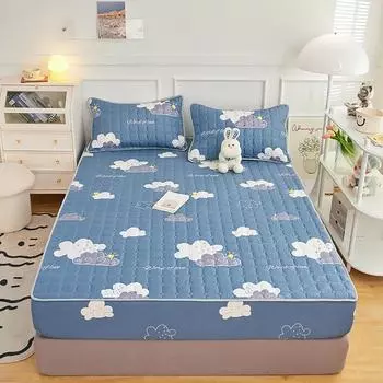 Bonenjoy, 1 шт., наматрасник с милым котом, стеганая простыня, эластичная простыня для дома (Нет наволочки) 120x200x30cm 1pc
