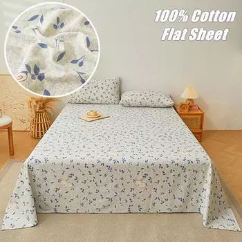 Bonenjoy плоская простыня из чистого хлопка для взрослых и детей, мягкое постельное белье, плоская простыня в мультяшном стиле, roupa de cama (Нет наволочки) 160x245cm 1pc