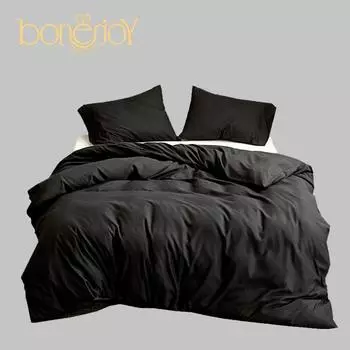 Bonenjoy Пододеяльник Queen Size Черный Цвет Постельное белье Пододеяльник King edredom Пододеяльник из микрофибры(наволочка нужна 150x200cm 59x78inch