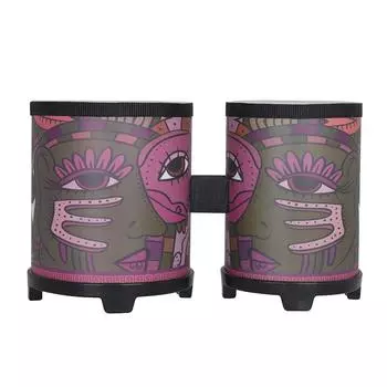 БОНГО 4 и 5 дюймов МАЛЕНЬКИЕ БАРАБАННЫЕ ПЛАСТИНКИ ИЗ НАТУРАЛЬНОЙ КОЖИ ДЕРЕВЯННЫЕ ДВОЙНЫЕ БАРАБАНЫ Перкуссия