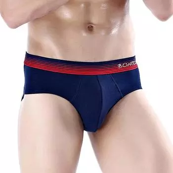 BONITOS 1 шт. хлопковые мужские трусы однотонные мужские трусики сексуальное нижнее белье M синий