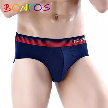 BONITOS 1 шт. хлопковые мужские трусы однотонные мужские трусики сексуальное нижнее белье XL синий