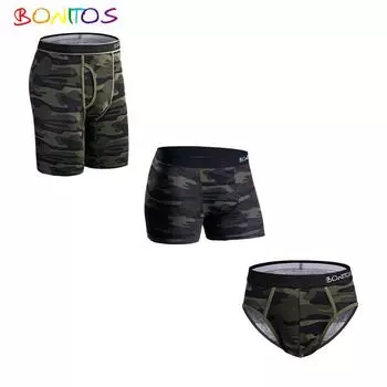 BONITOS, 3 шт., новые мужские трусы, хлопковое мужское нижнее белье, комплект сексуальных мужских трусов
