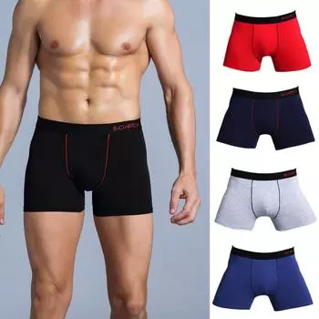 BONITOS, 4 шт., новые мужские трусы, сексуальные мужские трусы, хлопковое мужское нижнее белье, боксеры большого размера M
