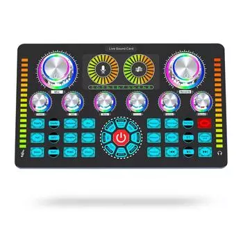 BONKYO Аудио Интерфейс Караоке Q7 Живая Звуковая Карта Мужской Голос Женский Голос Изменитель Голоса Аудио Микшер Bluetooth Беспроводной Аккомпанемент Stream YouTube Fa