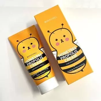 BONNYHILL HoneyBee Propolis/ Ночной ретинол/ Клубничное молоко/ Коллаген Pink Piggy/ Крем с тройным пептидом HA Whale 170 мл HoneyBee Propolis