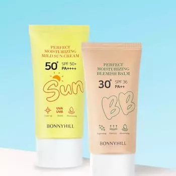 BONNYHILL PERFECT MOISTURIZING Бальзам для проблемной кожи / Мягкий солнцезащитный крем, Увлажнение, Корейская косметика, Kbeauty, образец Blemish Balm